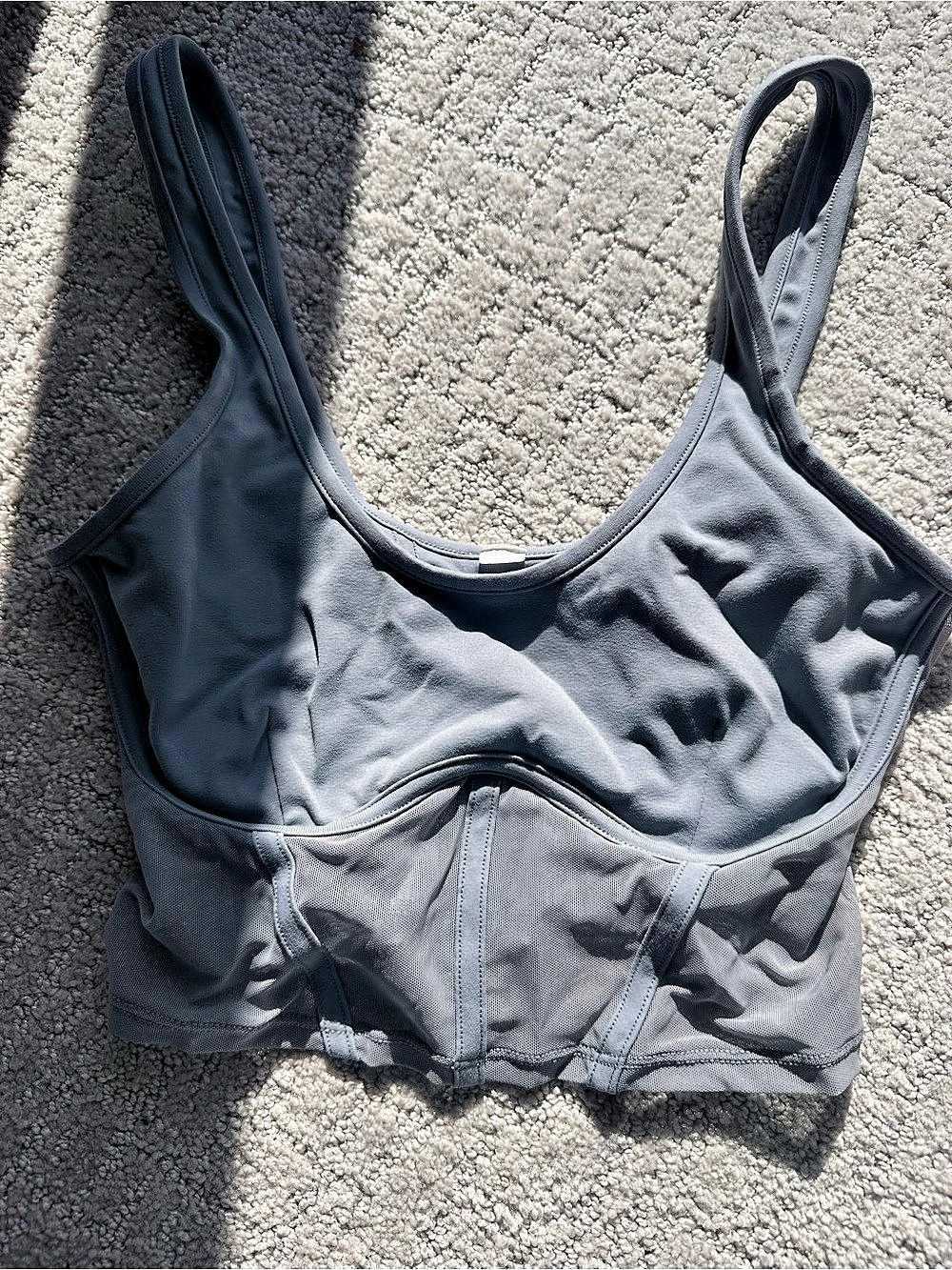 alo Women's Sports Bra in Gray/blue